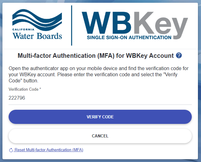 WBKey login - authenticator app enter verification code