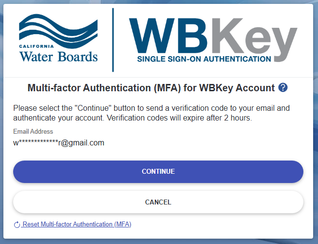WBKey login - email send verification code