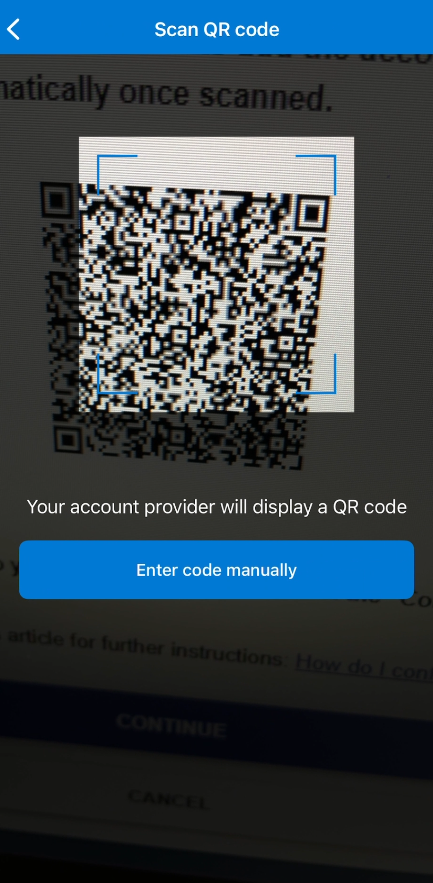 WBKey login - authenticator app scan qr code